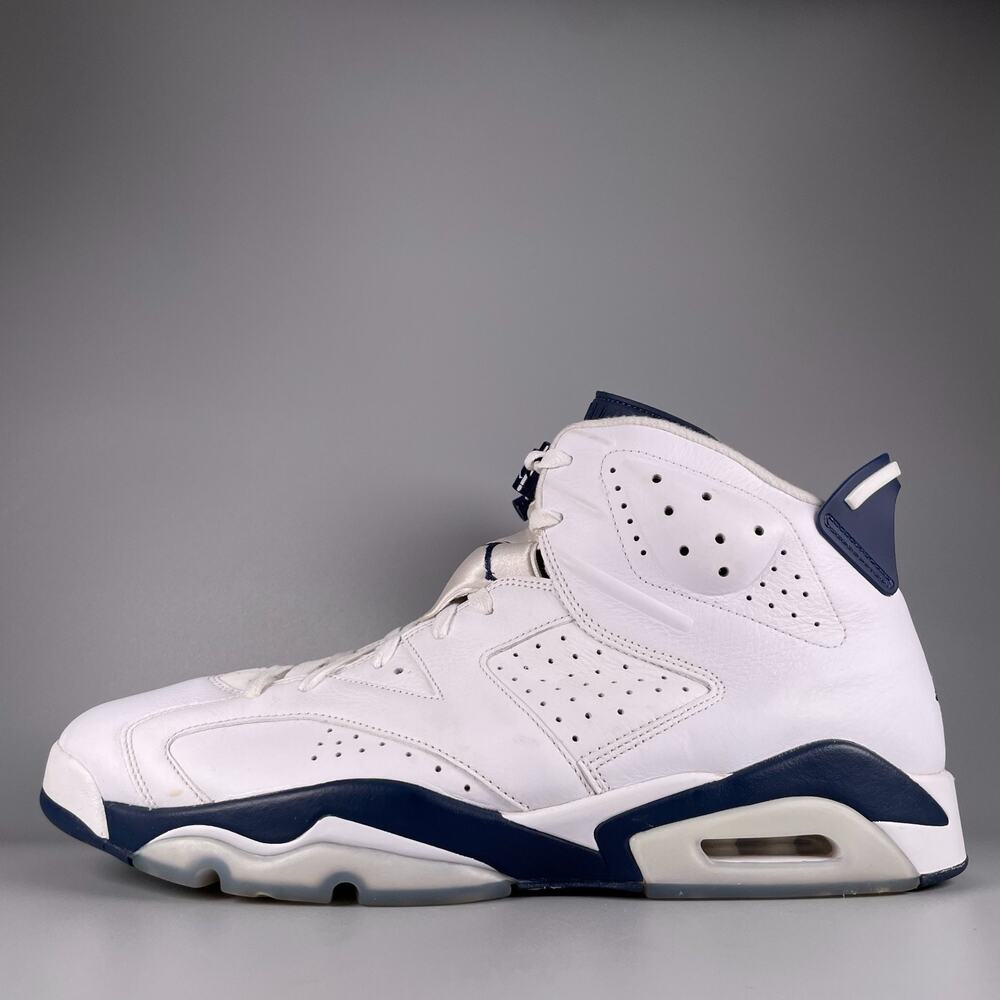Jordan White and Navy High-Top Sneakers
